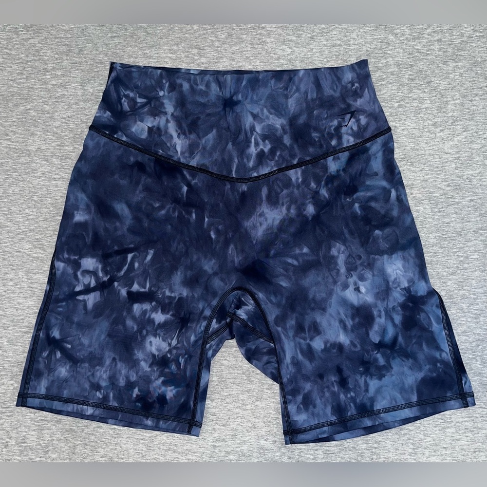 Gymshark Elevate Cycling Shorts | Lakeside Blue Spray Dye